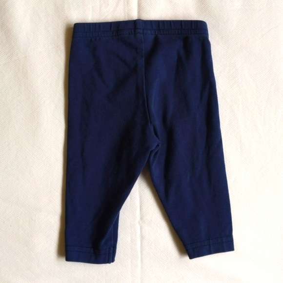 carter's basic navy blue stretch cotton leggings 3 months baby girl - Picture 5 of 5